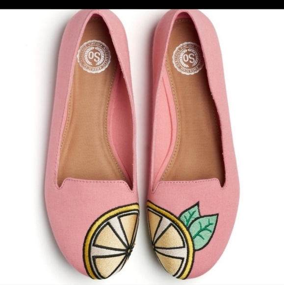 so anchovy womens lemon ballet flats size 7